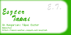 eszter tapai business card